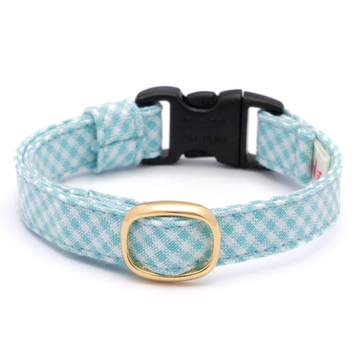 猫首輪 ギンガムチェック(新タイプ) ミントグリーン
