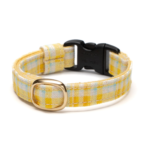 グラフィック猫首輪 春色チェック イエロー【限定モデル】 グラフィック猫首輪 春色チェック イエロー【限定モデル】