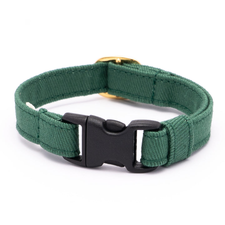 猫首輪 MUJIコットンツイル エバーグリーン【限定色】