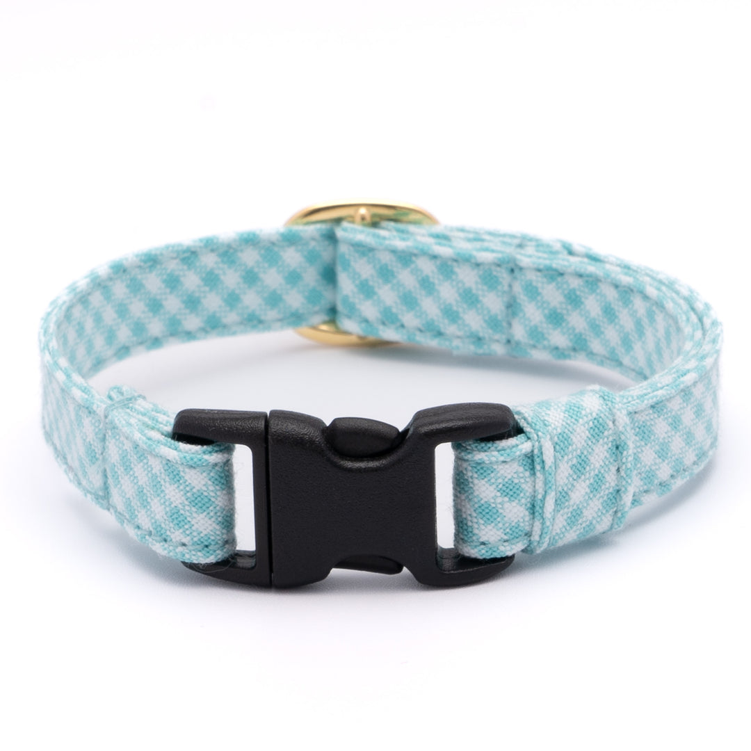 猫首輪 ギンガムチェック(新タイプ) ミントグリーン