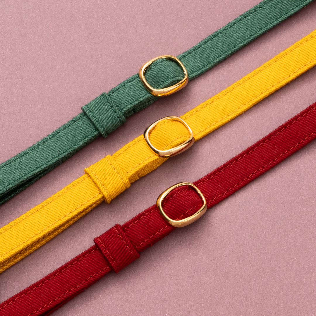 猫首輪 MUJIコットンツイル エバーグリーン【限定色】