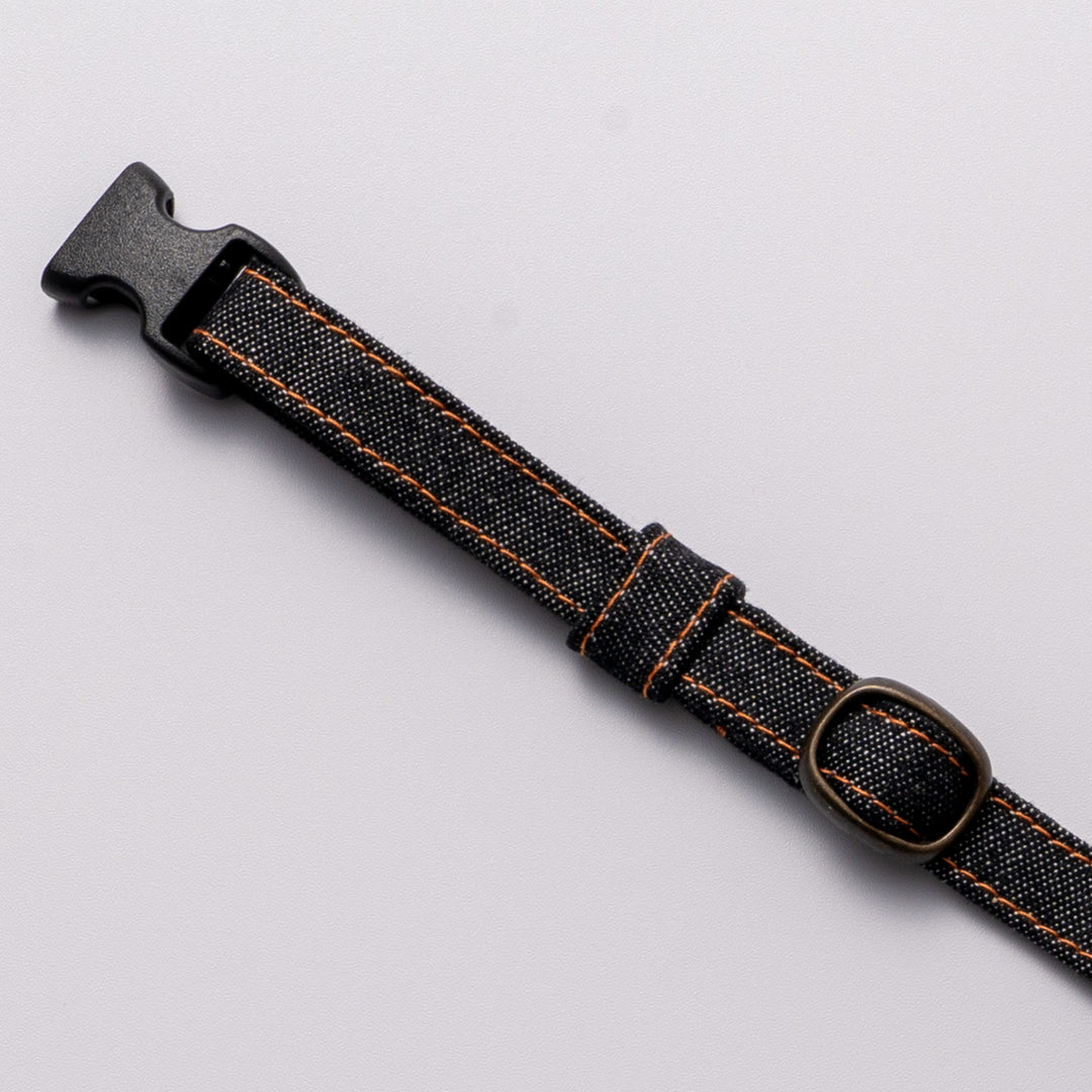 猫首輪 岡山児島デニム ブラック