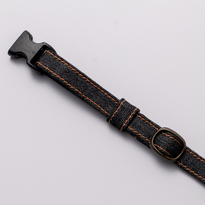 猫首輪 岡山児島デニム ブラック