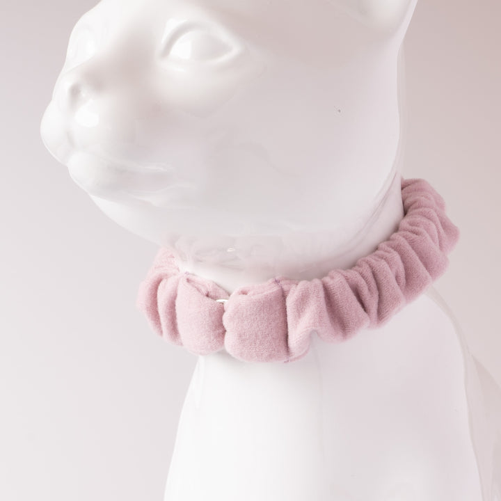 シュシュ猫首輪 ウルトラストレッチ 無地 ライトピンク