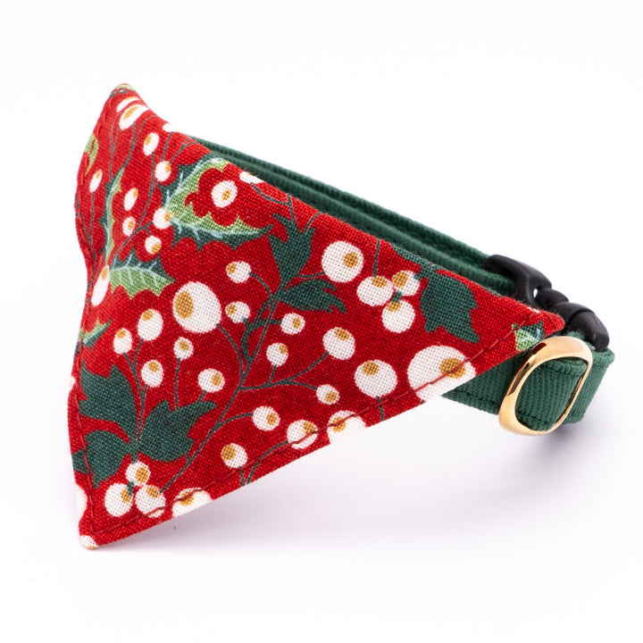 バンダナ付き猫首輪 クリスマス ベリー レッド