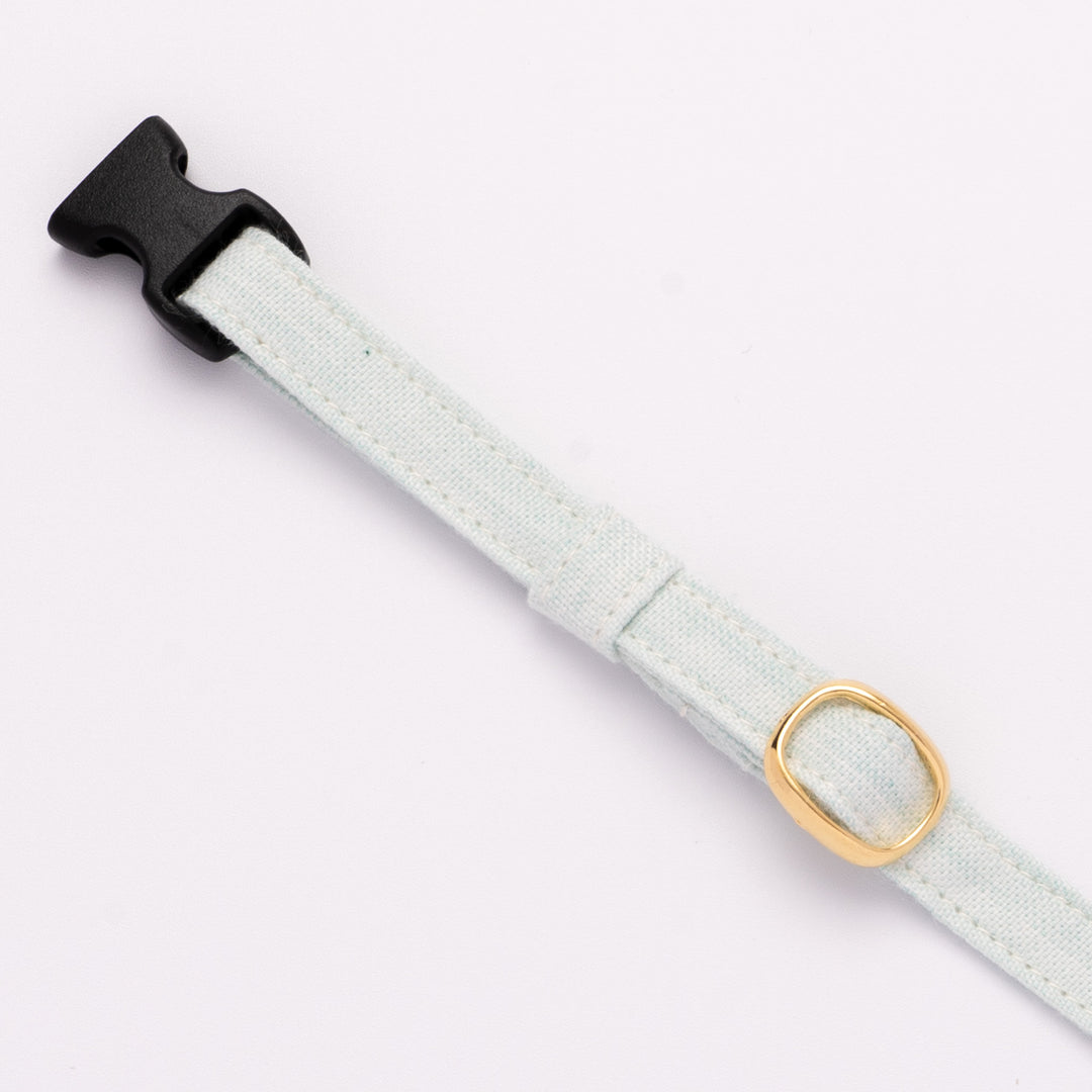 猫首輪 オールコットン ミントグリーン