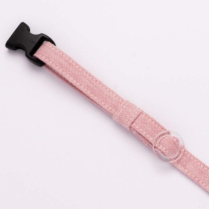 猫首輪 オールコットン・金属アレルギー対応 レッド