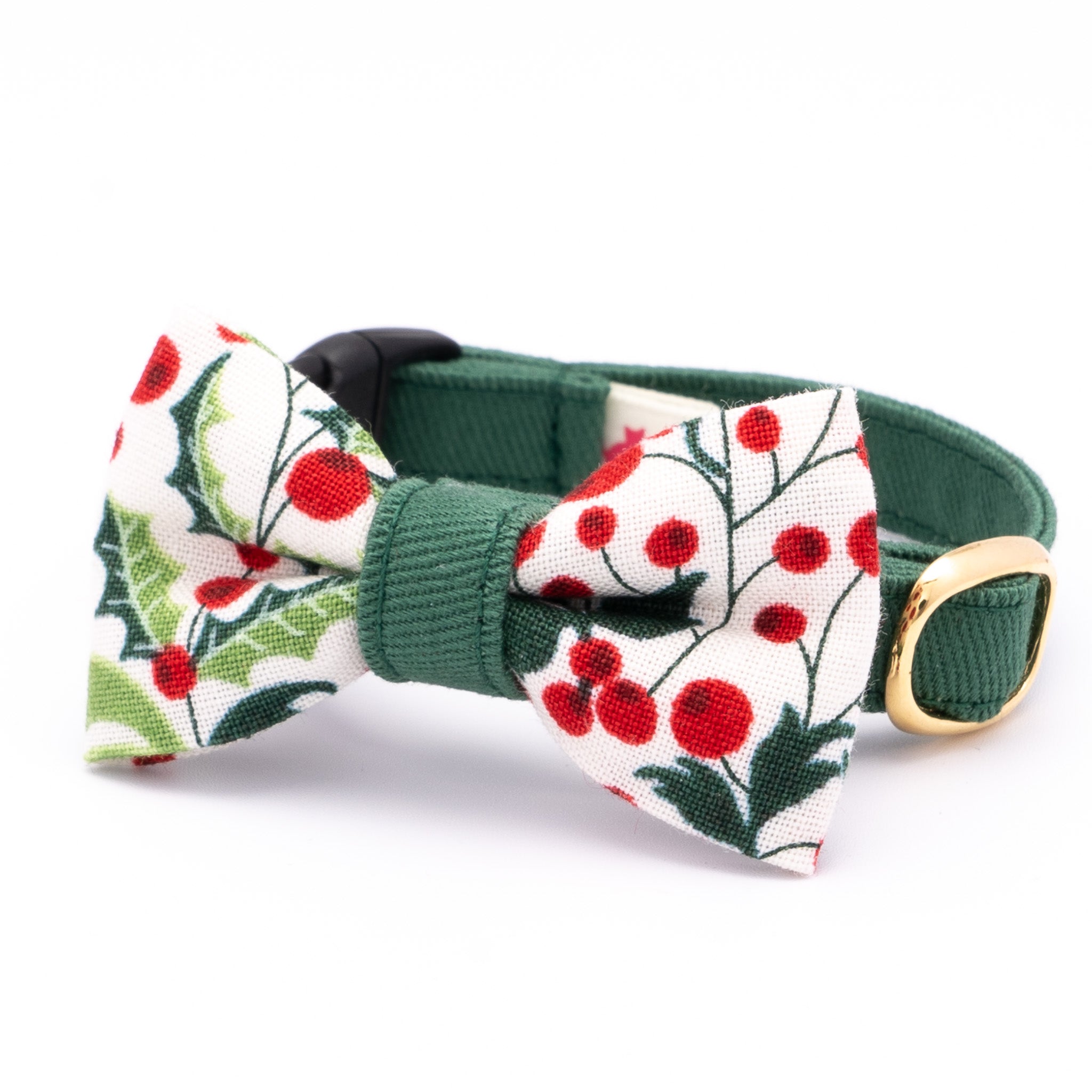 クリスマスシリーズ(リボン柄)わんちゃん猫ちゃん用襟つき首輪 クリスマス、ファータイプ(緑①)わんちゃん猫ちゃん用襟つき首輪