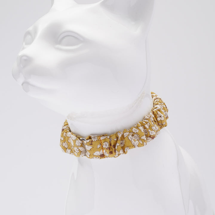 シュシュ猫首輪 シャン・ド・フルール マスタード