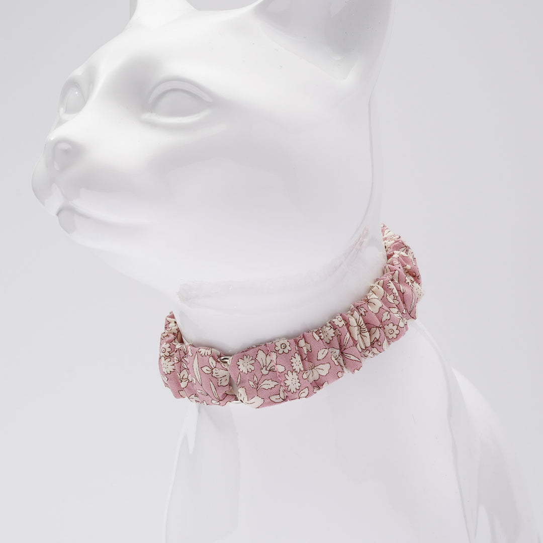 シュシュ猫首輪 シャン・ド・フルール ピンク