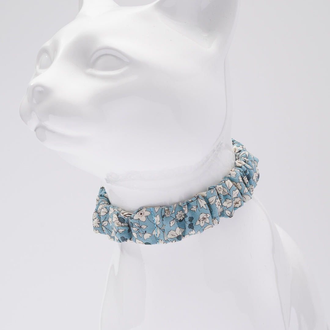 シュシュ猫首輪 シャン・ド・フルール ブルー