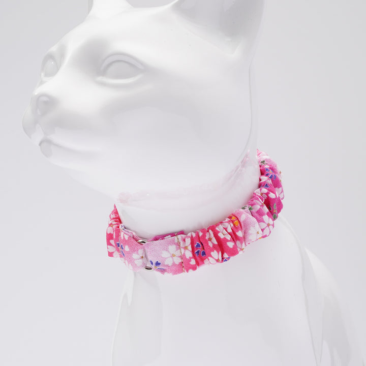 シュシュ猫首輪 はんなり桜 ピンク