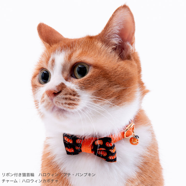 猫首輪用チャーム ハロウィンカボチャ