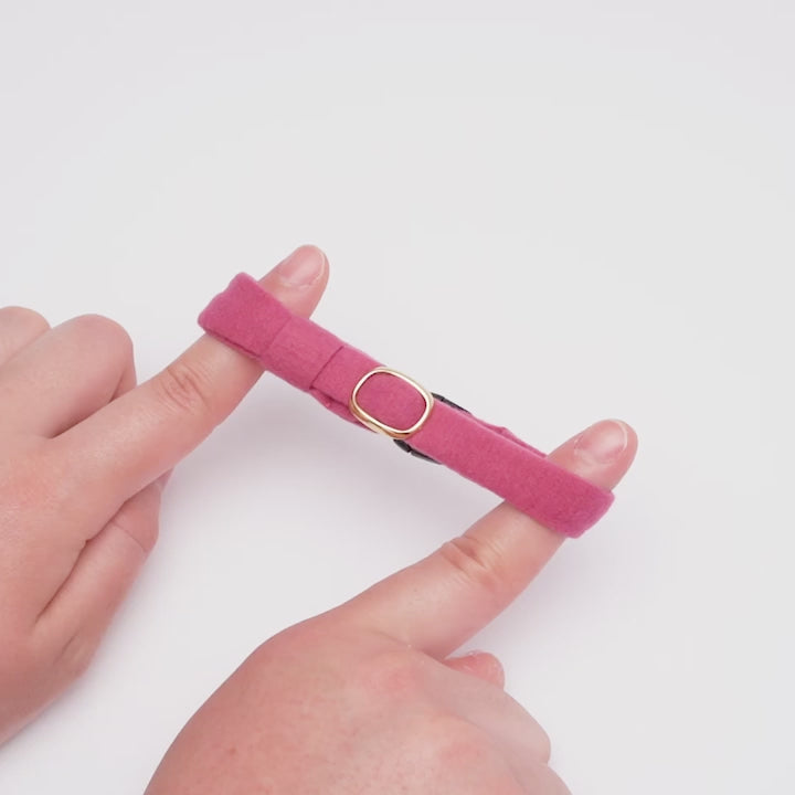 ウルトラストレッチ猫首輪 無地 パープル