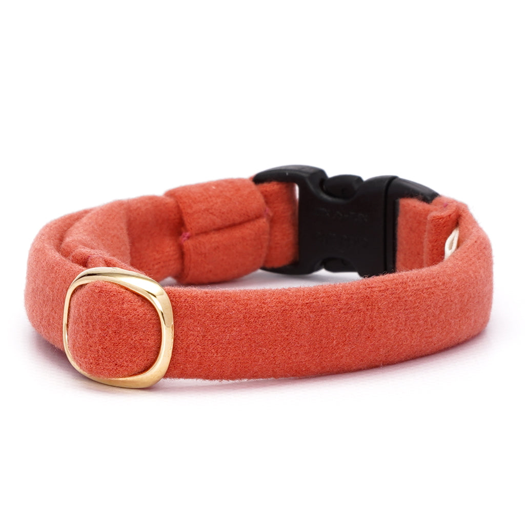 ウルトラストレッチ猫首輪 無地 オレンジ｜ぽぽねこ公式オンラインショップ