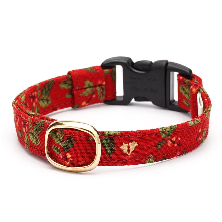 猫首輪 クリスマス ヒイラギ レッド