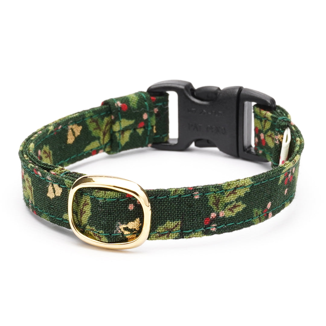 猫首輪 クリスマス ヒイラギ グリーン