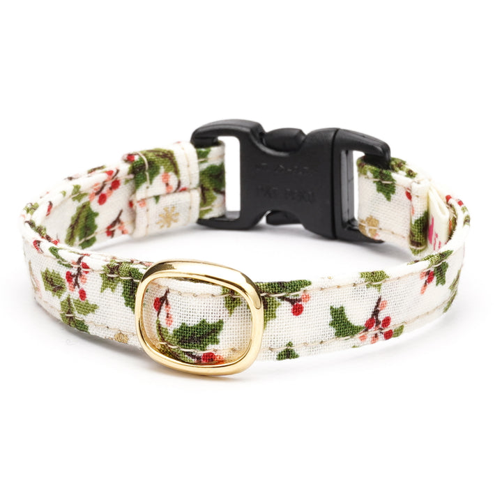 猫首輪 クリスマス ヒイラギ アイボリー