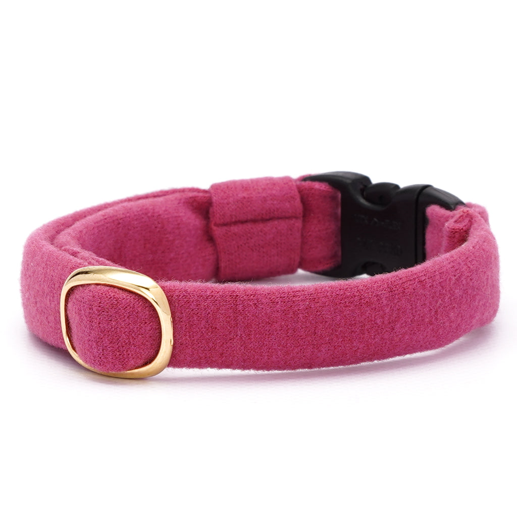 ウルトラストレッチ猫首輪 無地 ピンク