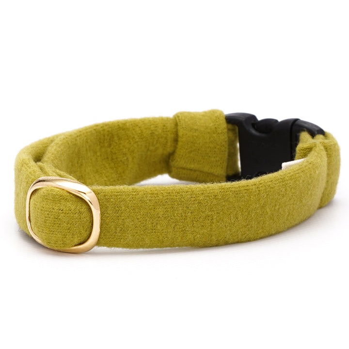 ウルトラストレッチ猫首輪 無地 グリーン