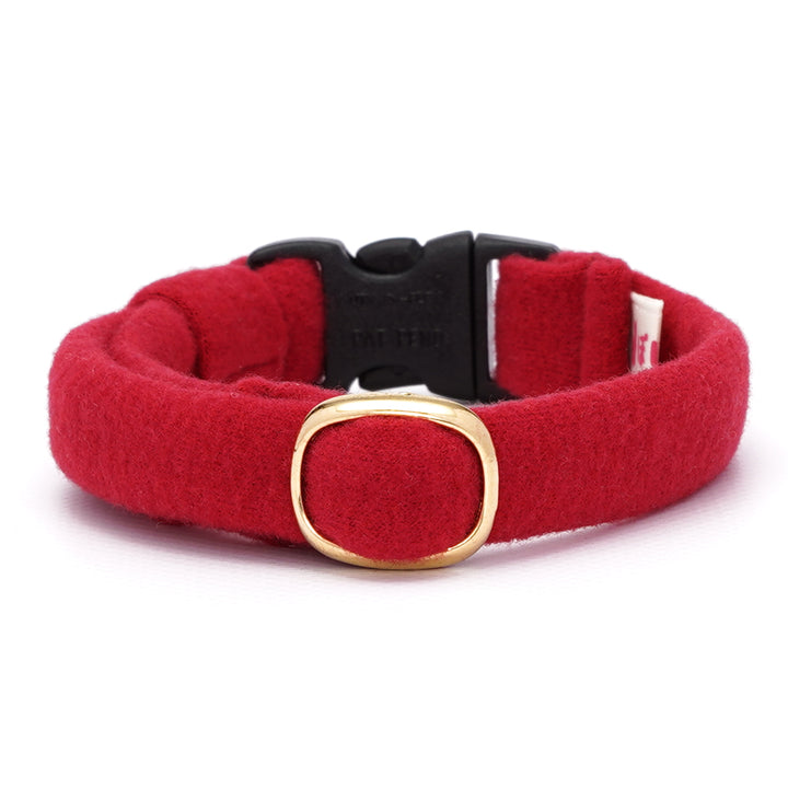 ウルトラストレッチ猫首輪 無地 レッド