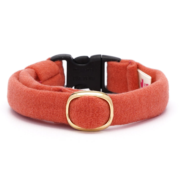 ウルトラストレッチ猫首輪 無地 オレンジ