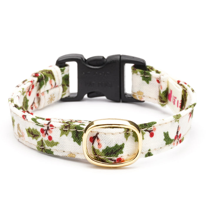 猫首輪 クリスマス ヒイラギ アイボリー