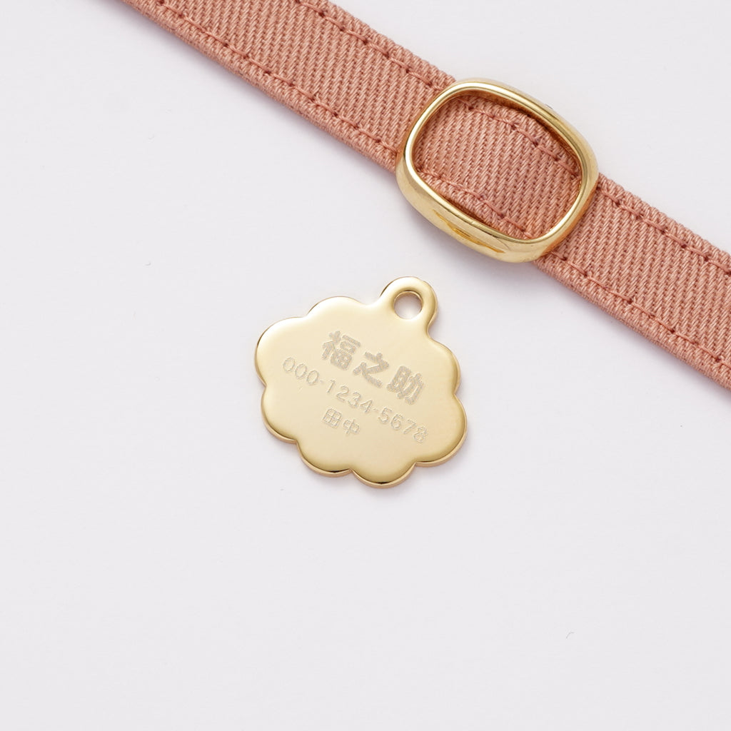 片面］猫用迷子札オールメタル・完全防水 クラウド｜ぽぽねこ公式