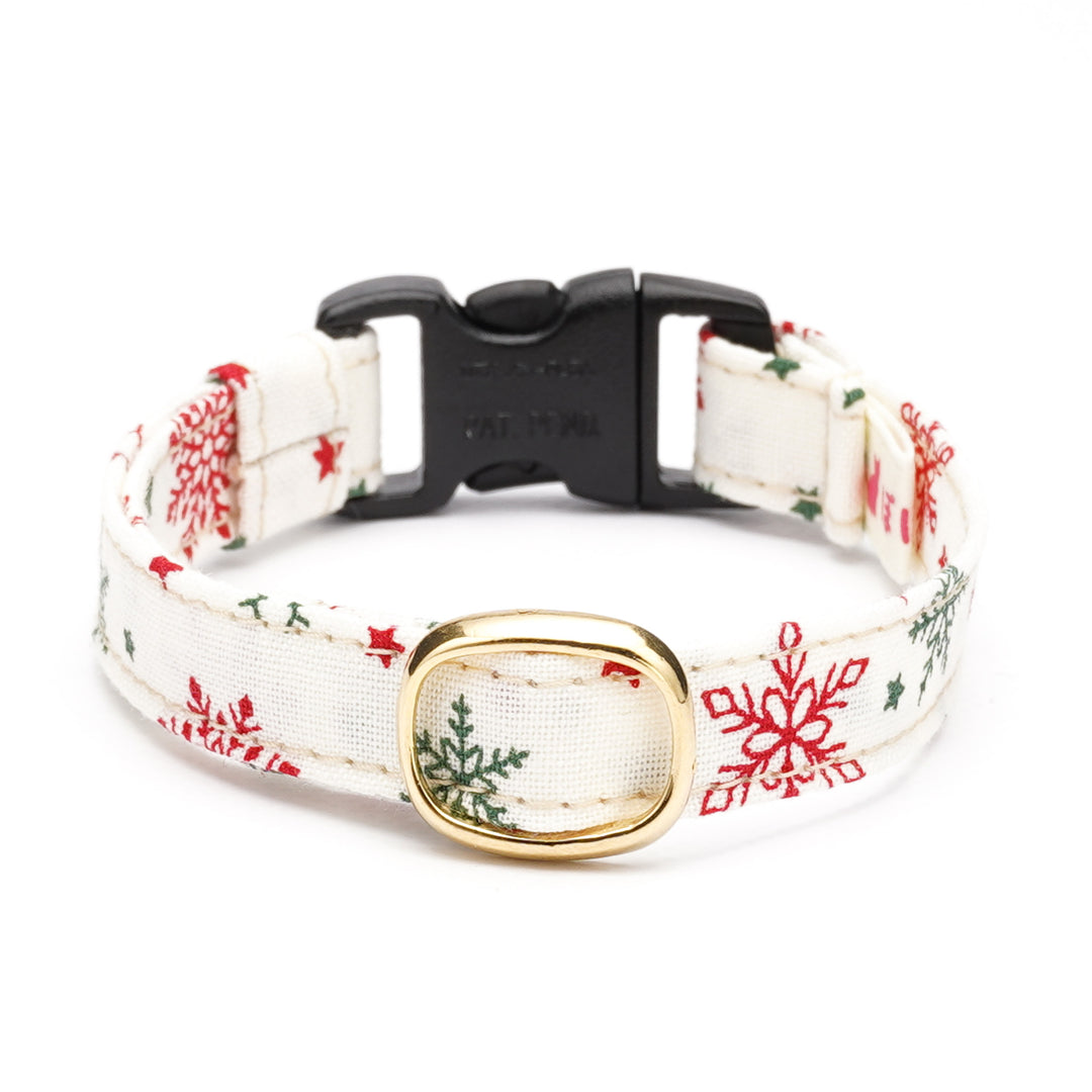 猫首輪 クリスマス スノークリスタル オフホワイト