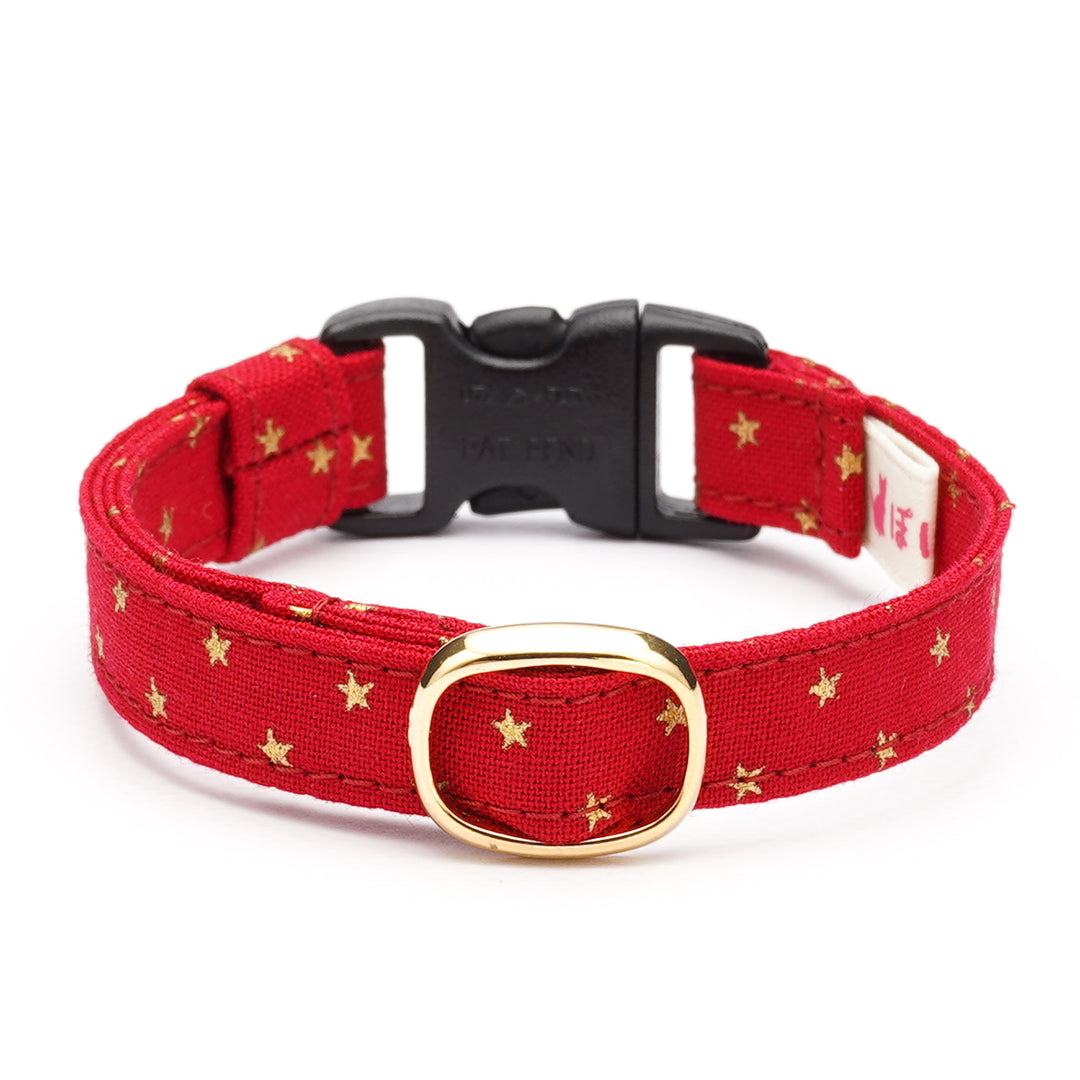 猫首輪 クリスマス スター レッド - ぽぽねこ公式オンラインショップ