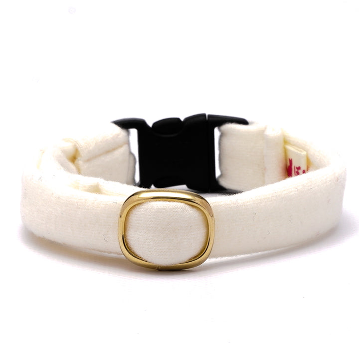 ウルトラストレッチ猫首輪 無地 オフホワイト