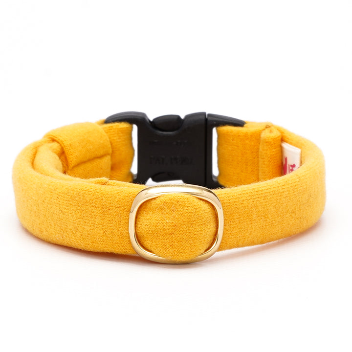 ウルトラストレッチ猫首輪 無地 イエロー