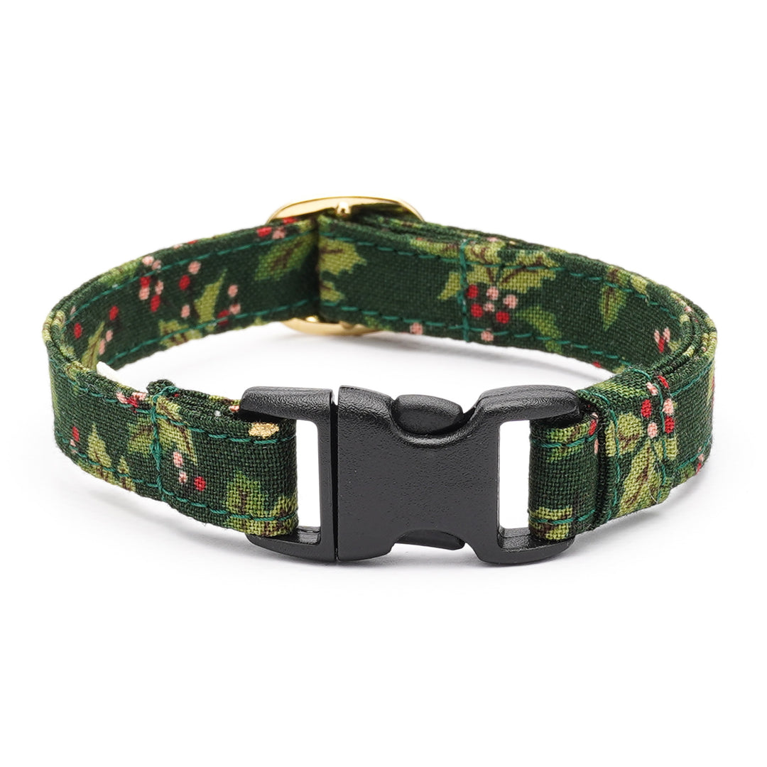 猫首輪 クリスマス ヒイラギ グリーン