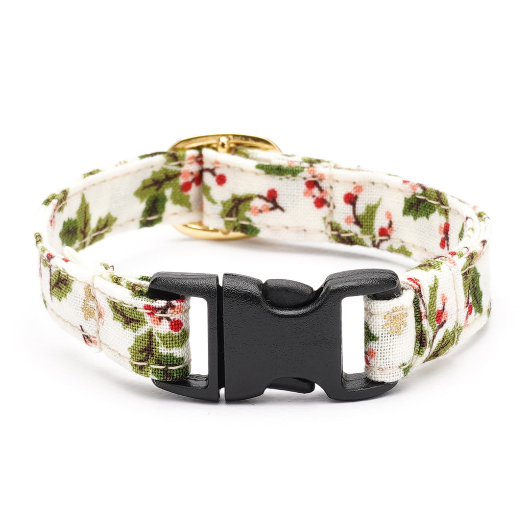 猫首輪 クリスマス ヒイラギ アイボリー