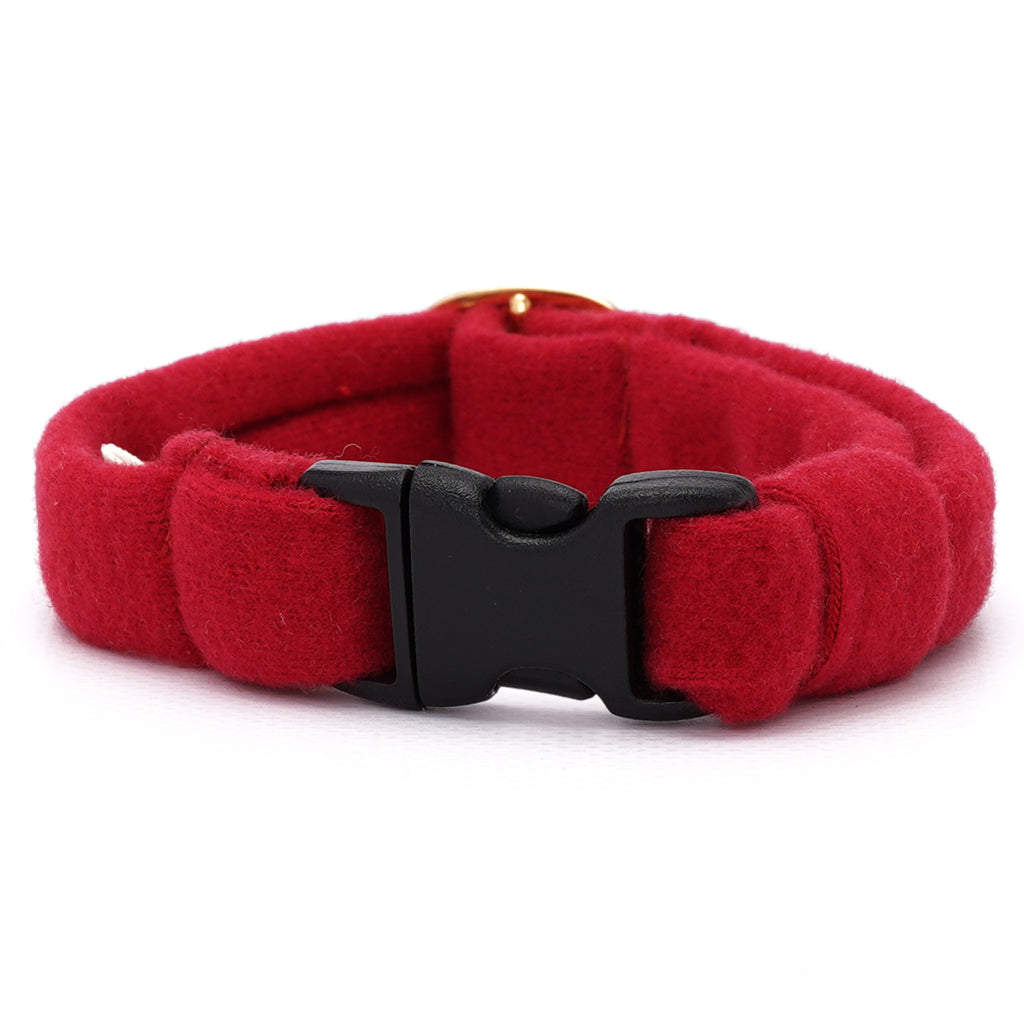 ウルトラストレッチ猫首輪 無地 レッド