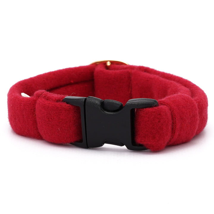 ウルトラストレッチ猫首輪 無地 レッド