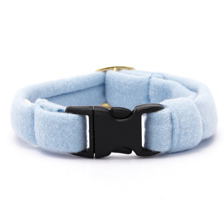 ウルトラストレッチ猫首輪 無地 ライトブルー