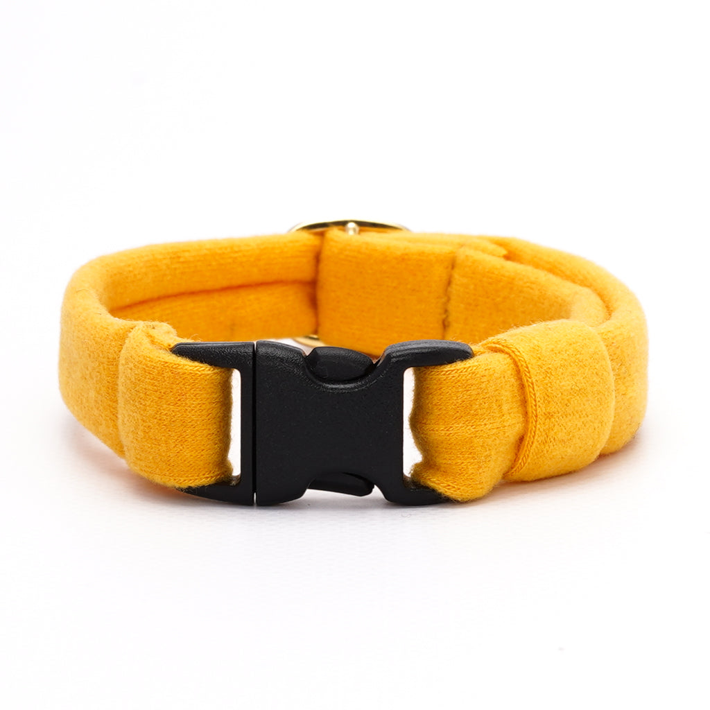 ウルトラストレッチ猫首輪 無地 イエロー