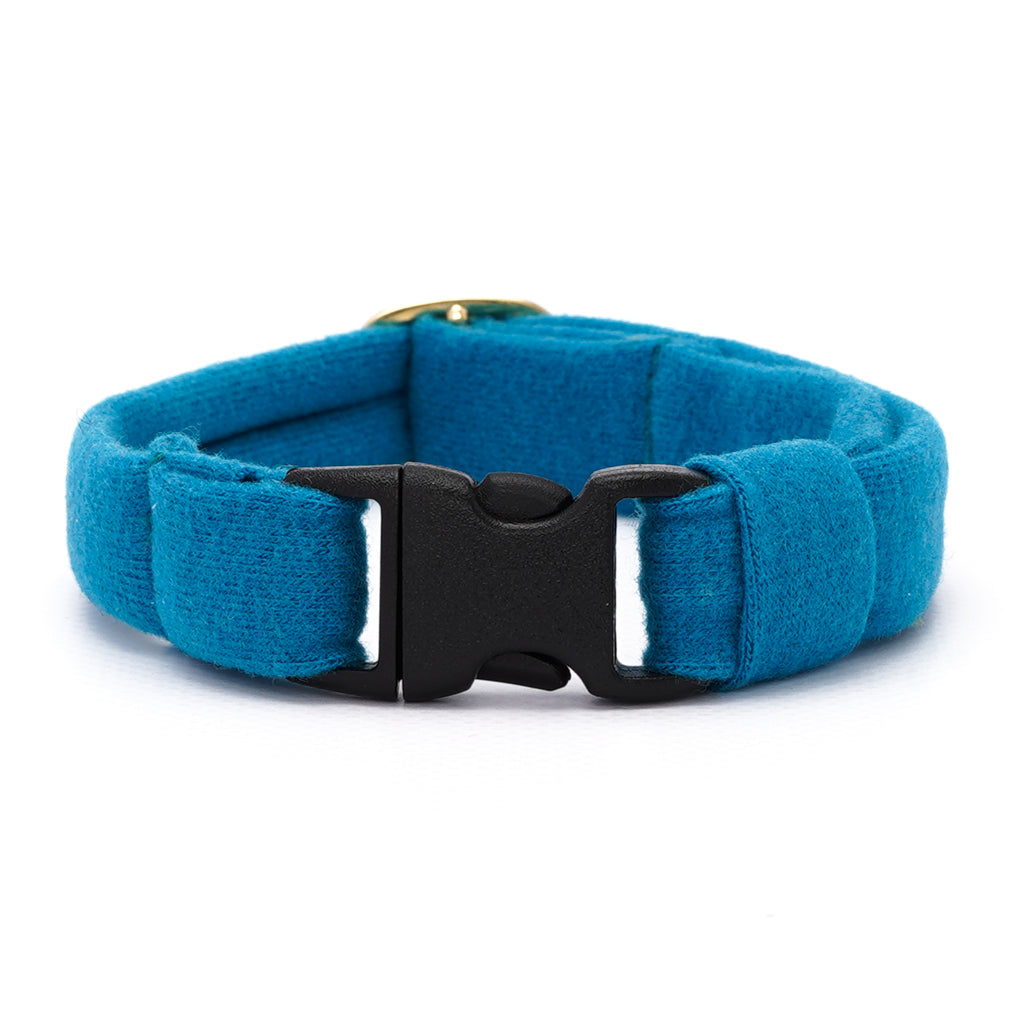ウルトラストレッチ猫首輪 無地 ターコイズ