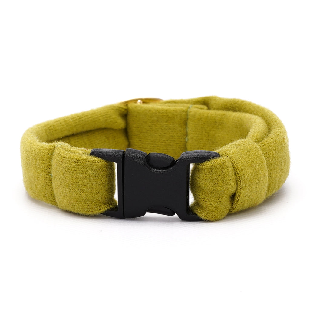 ウルトラストレッチ猫首輪 無地 グリーン