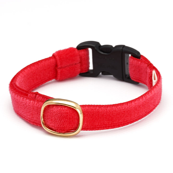 猫首輪 ベルベット レッド