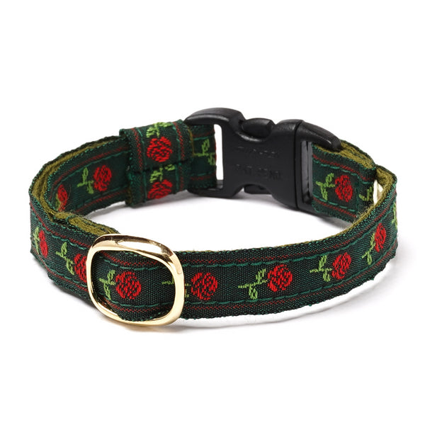 Tyrol Cat Collar Kafka Rose 15 Green Tyrol Cat Collar Kafka Rose 15 Green