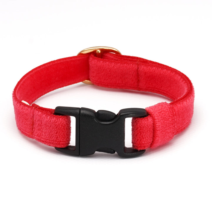 猫首輪 ベルベット レッド