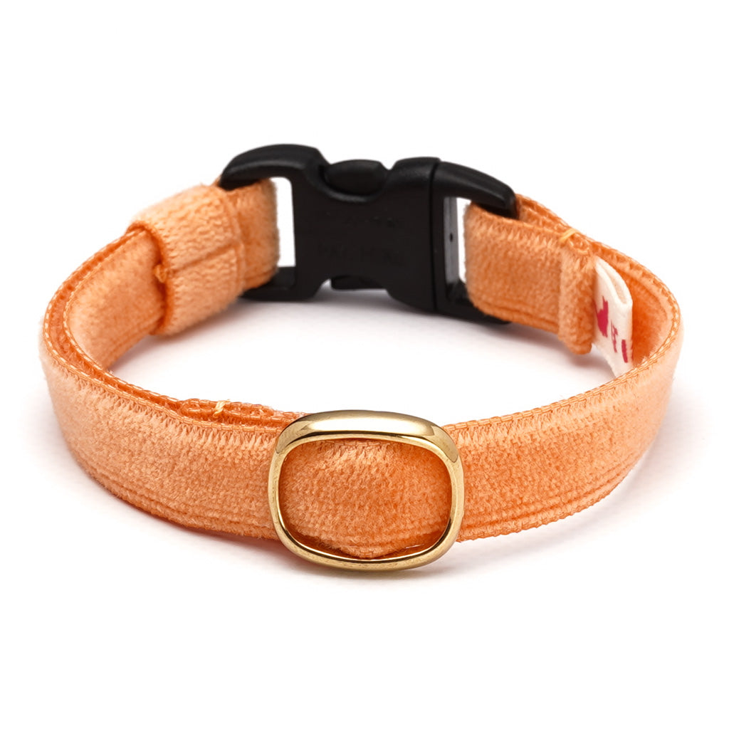猫首輪 ベルベット オレンジ