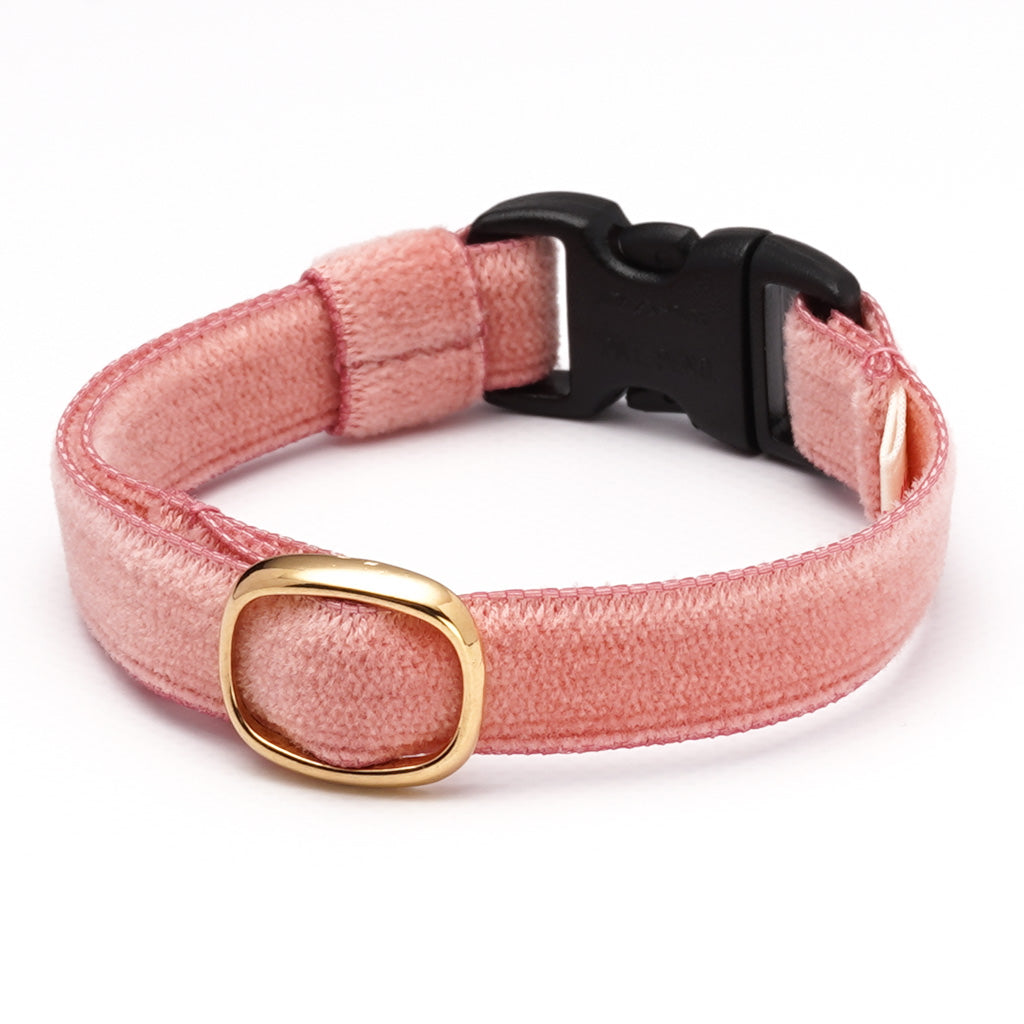 猫首輪 ベルベット ピンク
