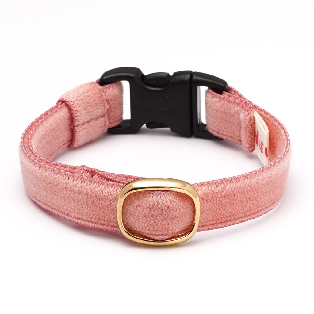 猫首輪 ベルベット ピンク