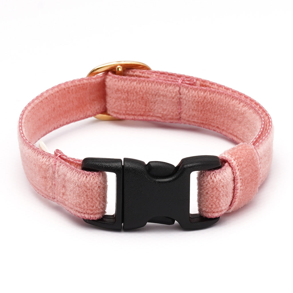 猫首輪 ベルベット ピンク