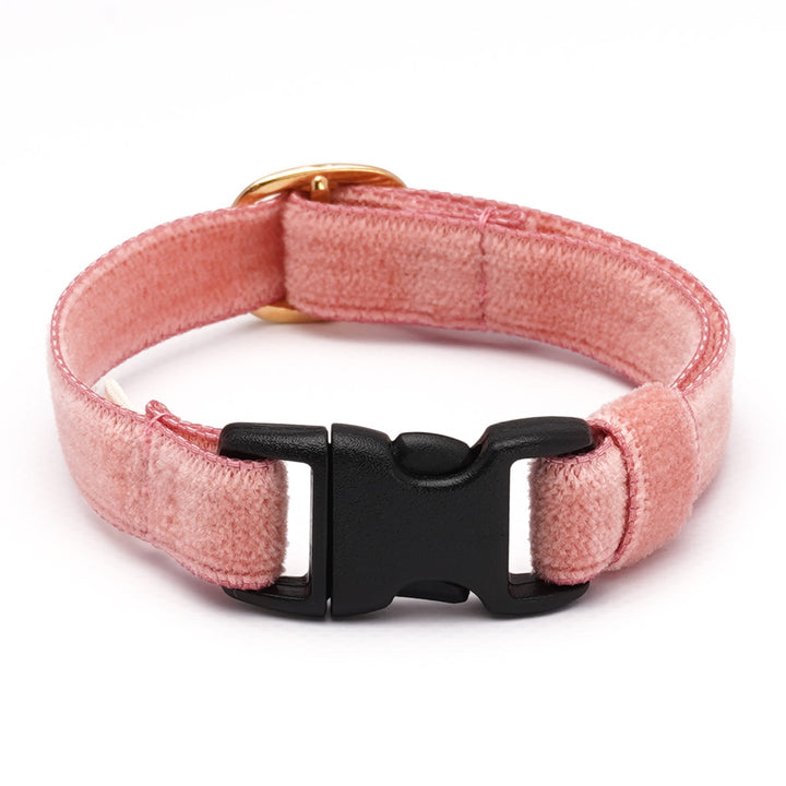 猫首輪 ベルベット ピンク