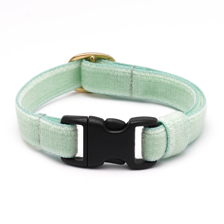 猫首輪 ベルベット ライトグリーン