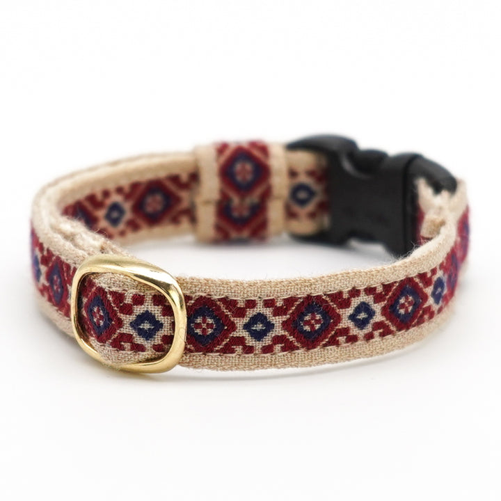 チロル猫首輪  ジオメトリック ベージュ